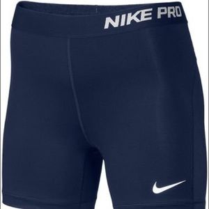 Navy Nike Womens Compression Shorts 5” Sz XL